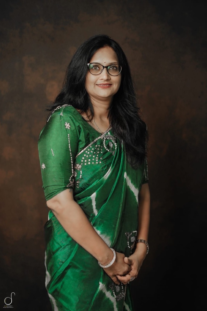 Portrait of Anju Pahade, founder of Ahinsa Divine Foundation